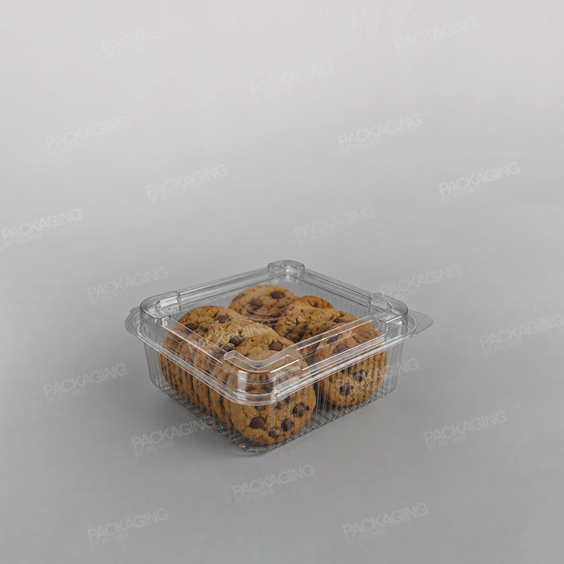 Somoplast Clear Hinged Domed Square Container