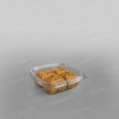 Somoplast Clear Hinged Rectangular Plastic Container -  Economy