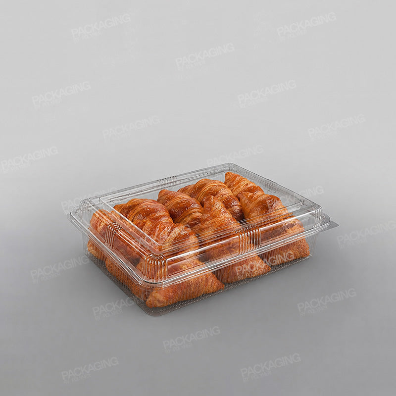 Somoplast 1 Compartment Clear Hinged Rectangular Container