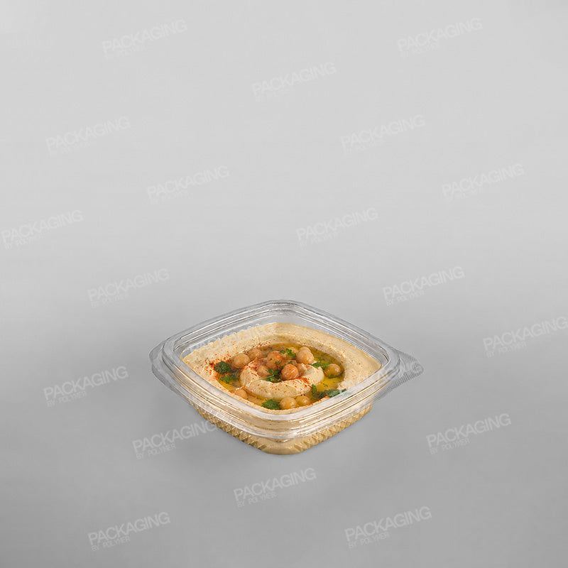 Somoplast Clear Hinged Flat Square Container