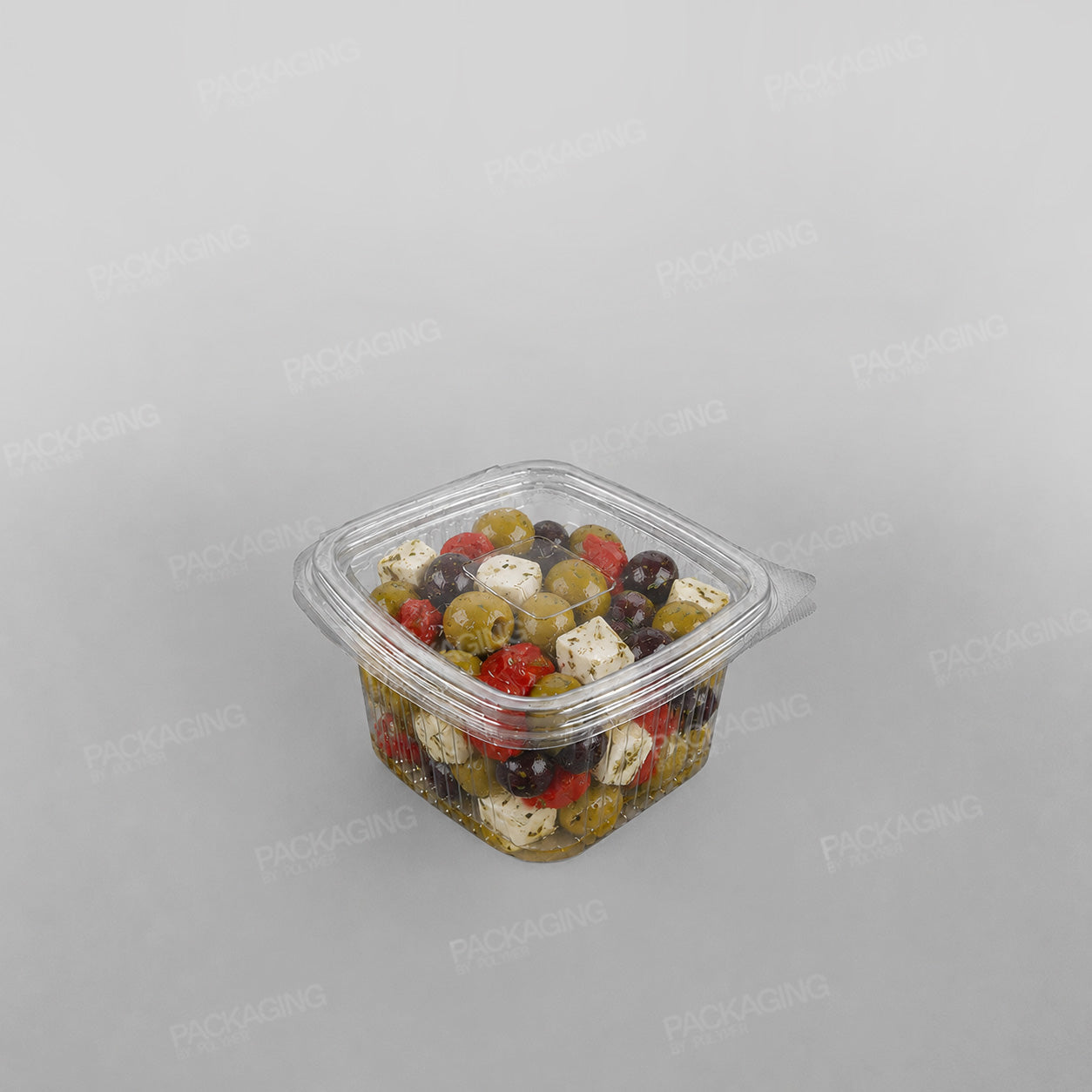 Somoplast Clear Hinged Flat Square Container