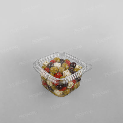 Somoplast Clear Hinged Flat Square Container