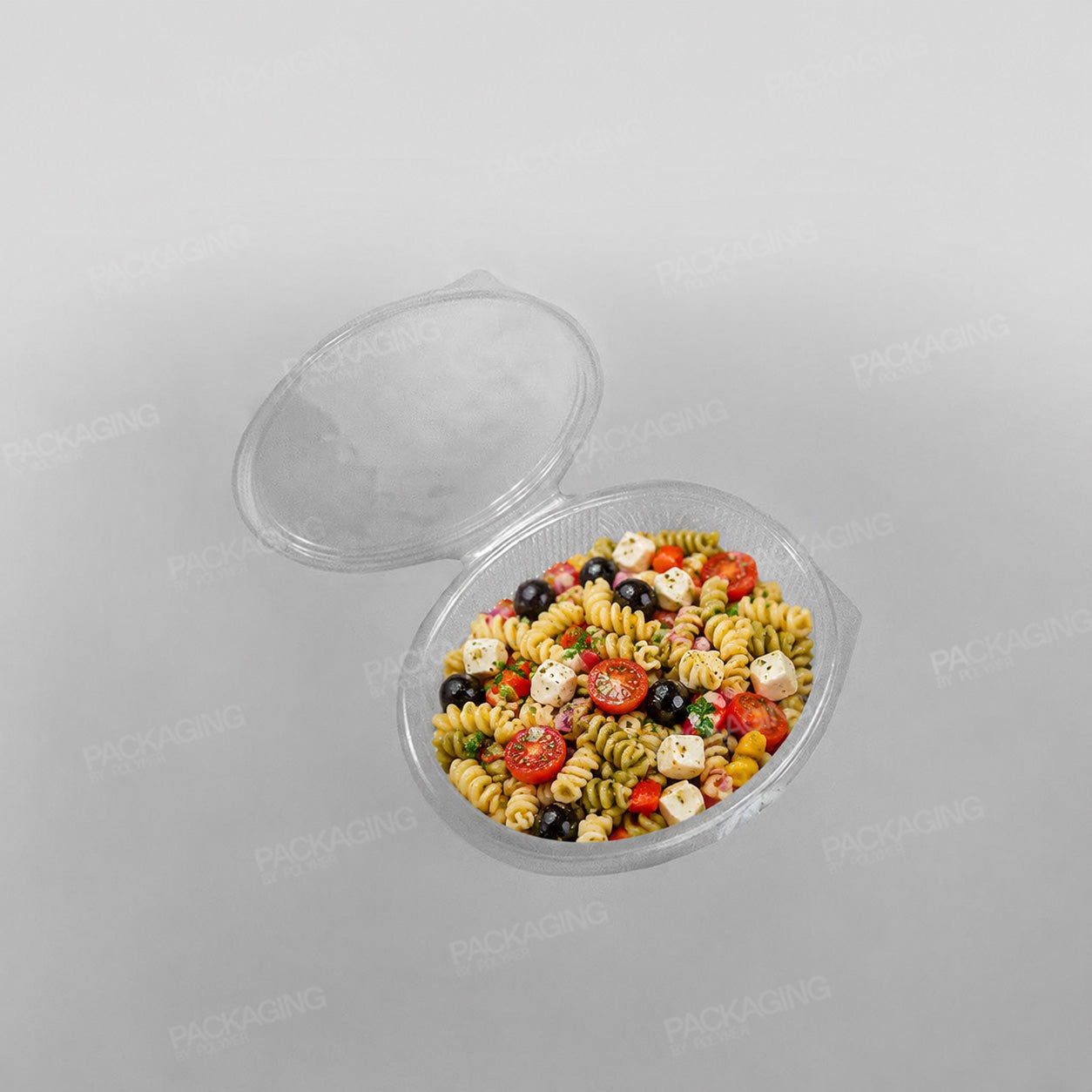 Somoplast Clear Hinged 1 Compartment Oval Container - 600cc