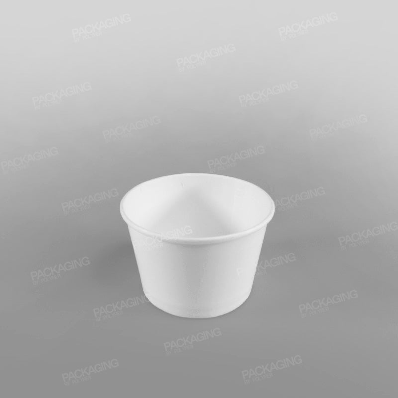 Paper Ice Cream Cups - Plain White