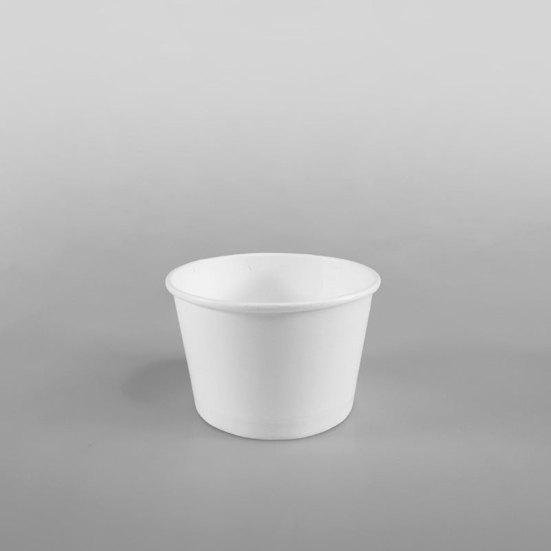 Paper Ice Cream Cups - Plain White