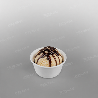 Paper Ice Cream Cups - Plain White