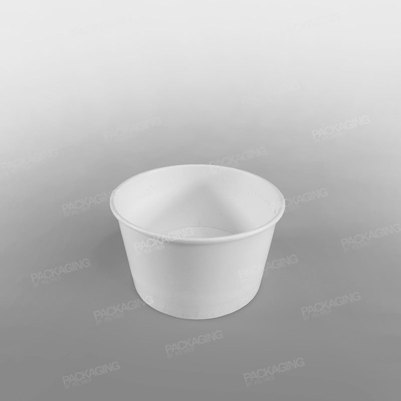 Paper Ice Cream Cups - Plain White