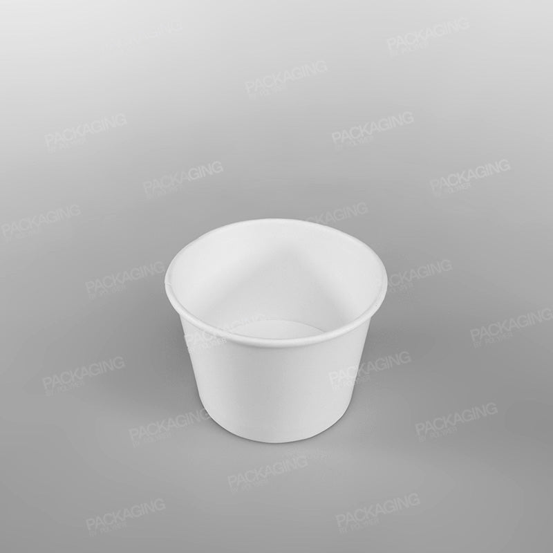 Paper Ice Cream Cups - Plain White