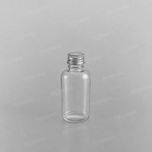 Oval Clear Juice Bottle & Cap [50ml]
