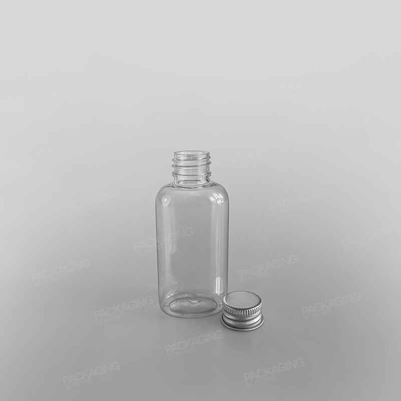Oval Clear Juice Bottle & Cap [50ml]