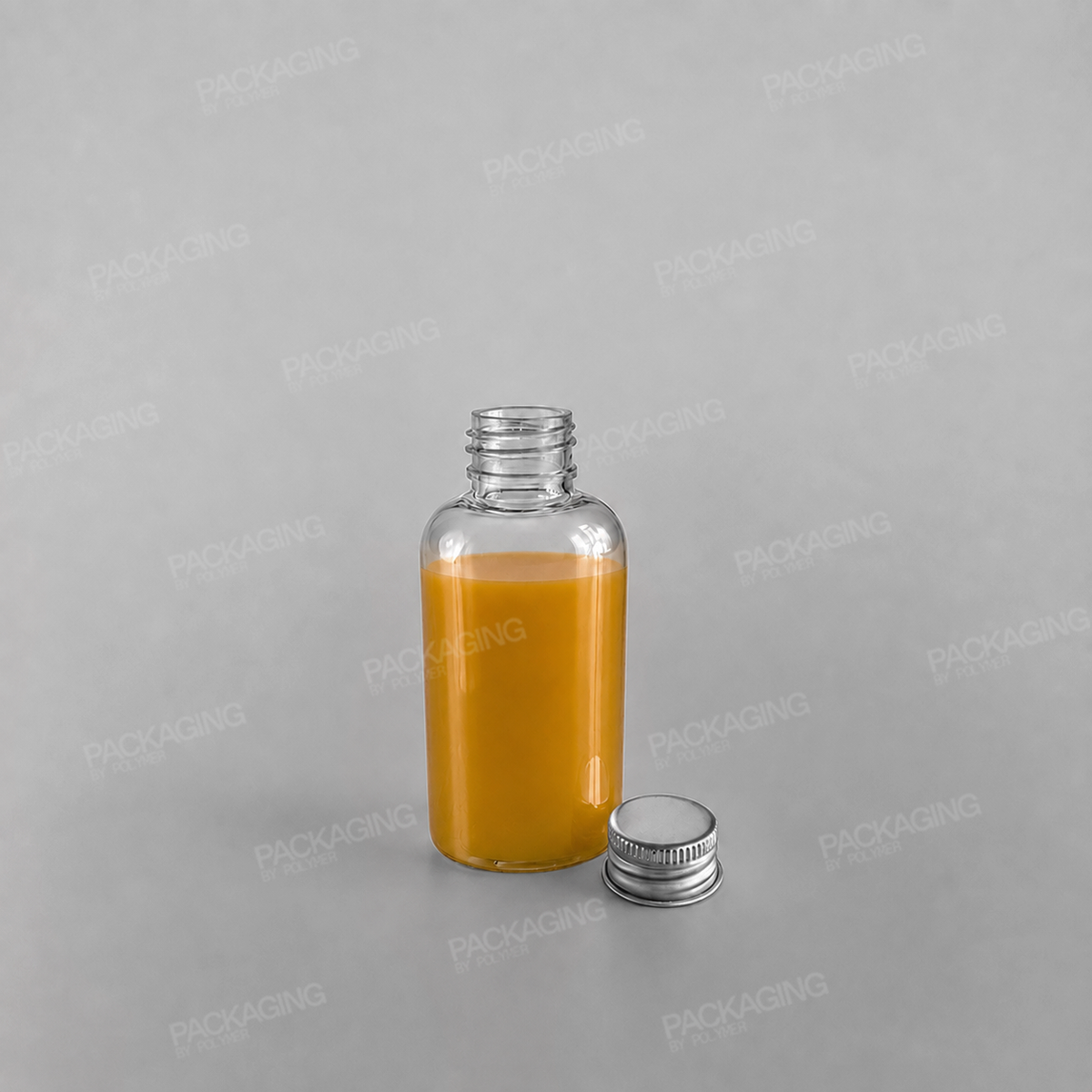 Oval Clear Juice Bottle & Cap [50ml]