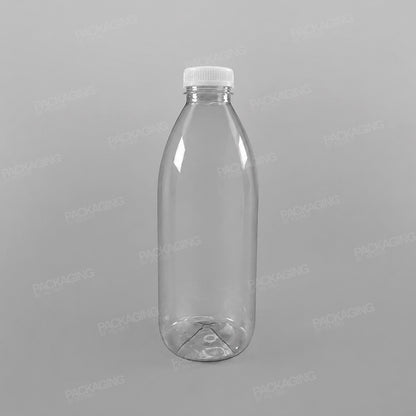 Clear Round Juice Bottles (Caps Sold Separately)