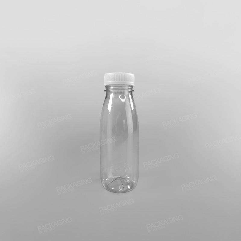 Clear Round Juice Bottles (Caps Sold Separately)