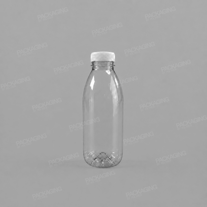 Clear Round Juice Bottles (Caps Sold Separately)