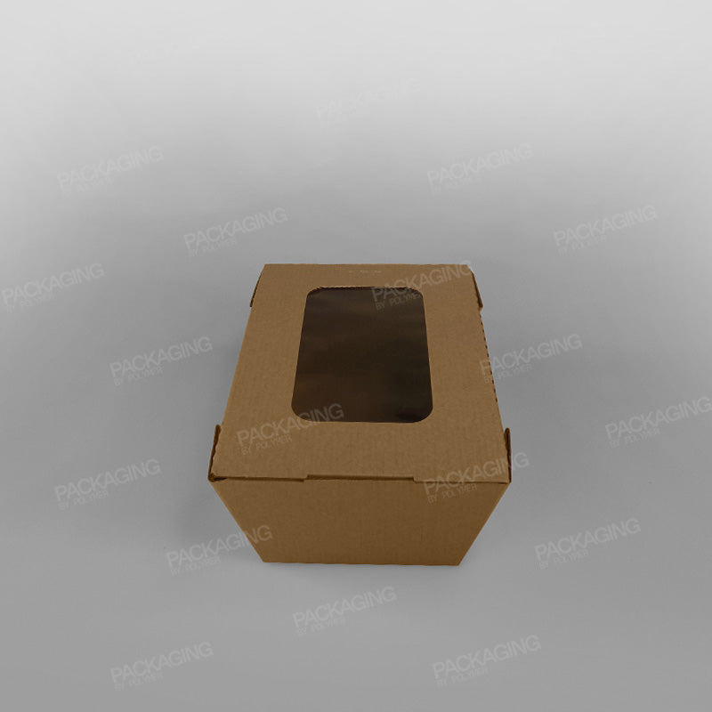 Kraft Paper Rectangular Food Box With Window For Hot & Cold Food