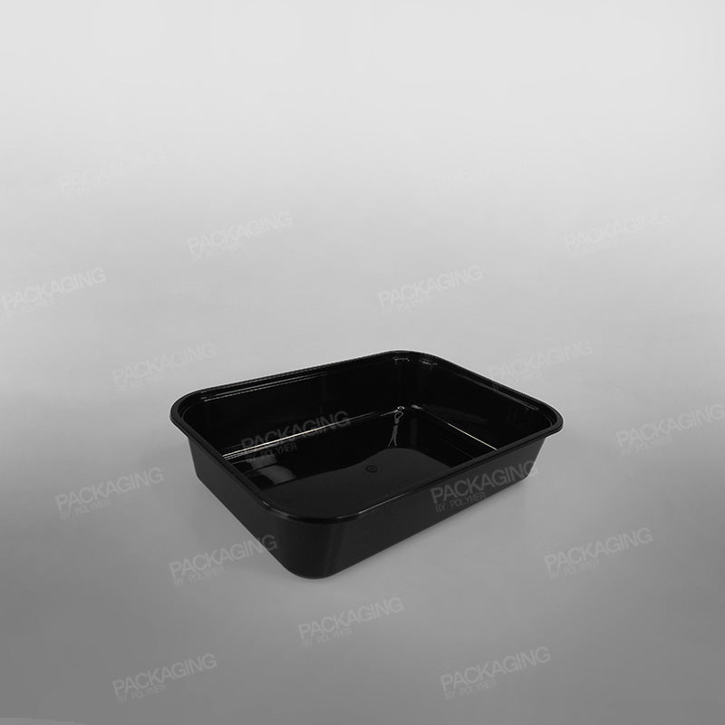 Black Rectangular Microwavable Container