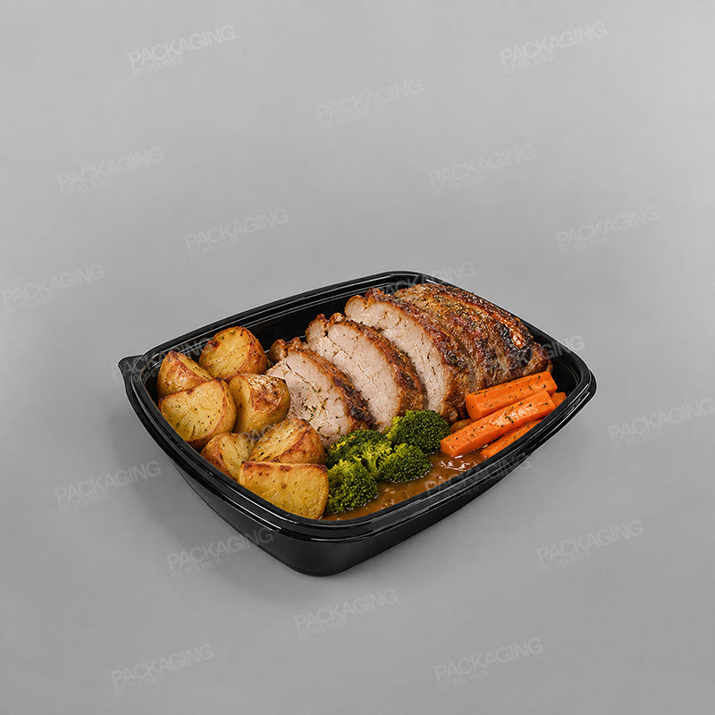 Somoplast Premium Black Rectangular Microwavable Container