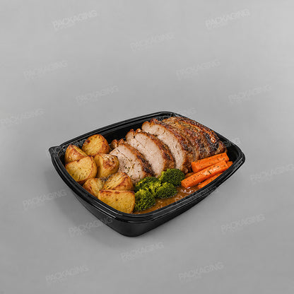 Somoplast Premium Black Rectangular Microwavable Container