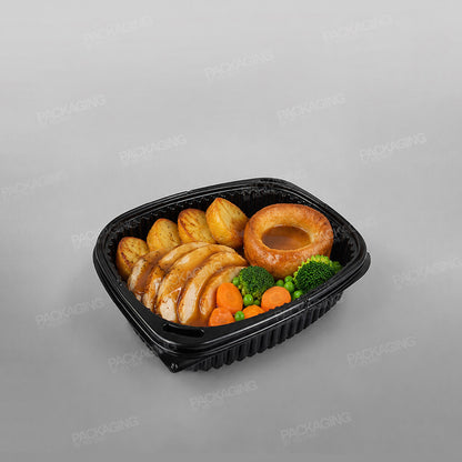 GPI Cookipack Black Microwavable Container
