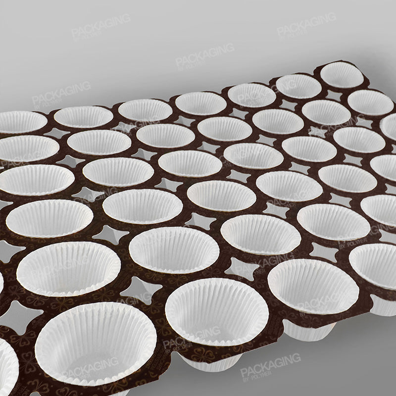 1oz Paper Muffin Cases on Card Tray 48/T [G9F12018]