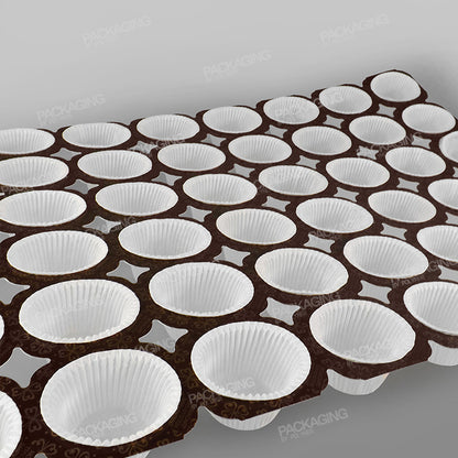 1oz Paper Muffin Cases on Card Tray 48/T [G9F12018]