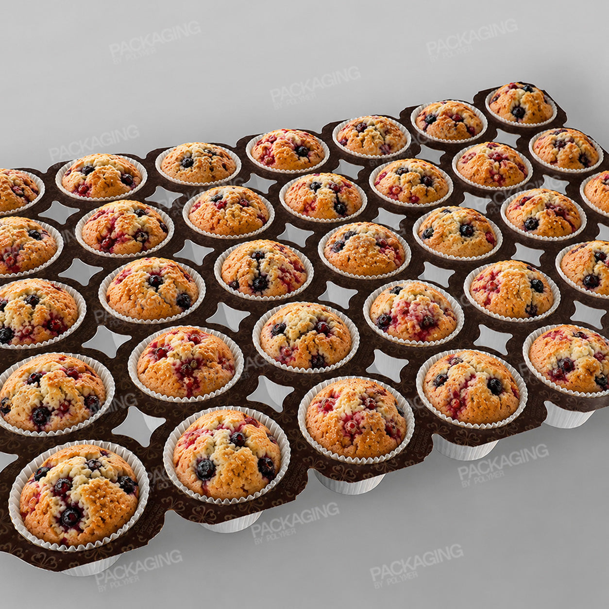 1oz Paper Muffin Cases on Card Tray 48/T [G9F12018]