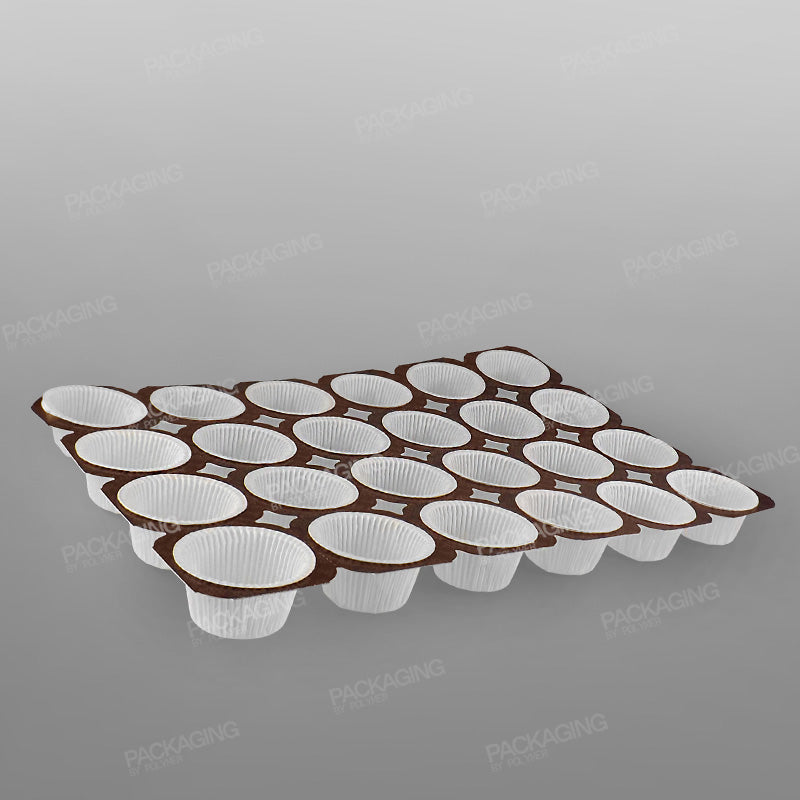 2oz Paper Muffin Cases on Card Tray 24/T [G9F12002]