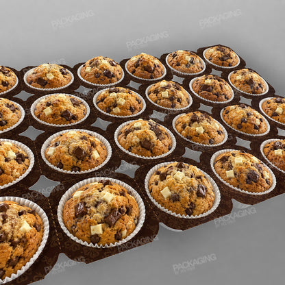 2oz Paper Muffin Cases on Card Tray 24/T [G9F12002]