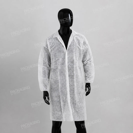 Non Woven Visitor Coat White