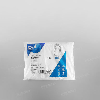 Supertouch PE Aprons Flat-Packed - White [69x138cm]