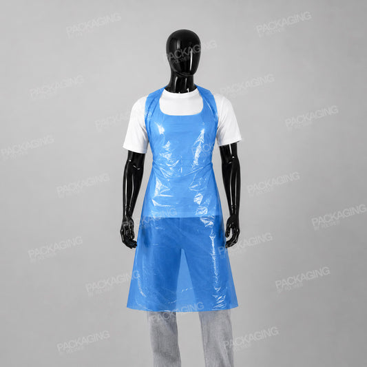 Plastic Blue Apron On Roll