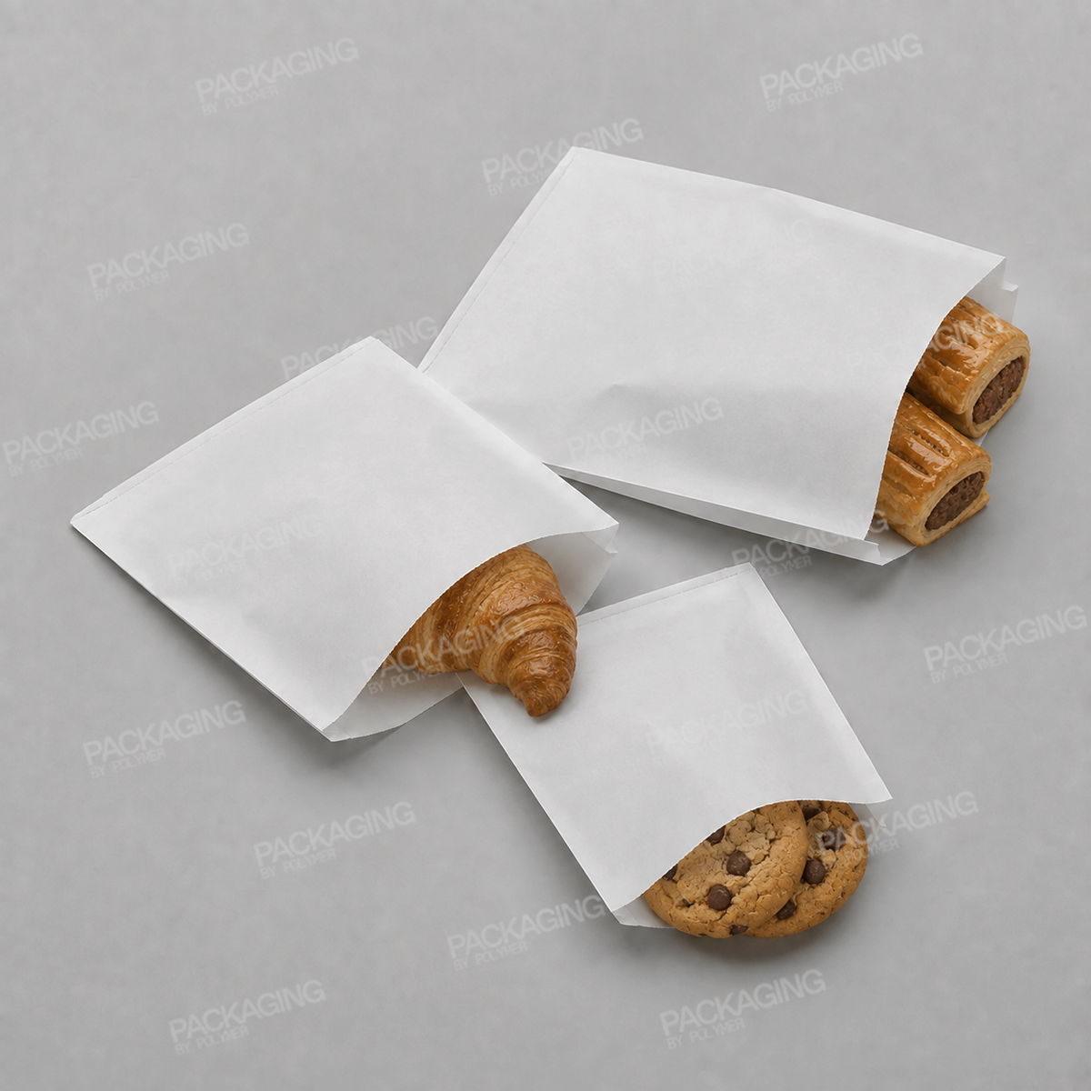 White Sulphite Paper Bag Strung