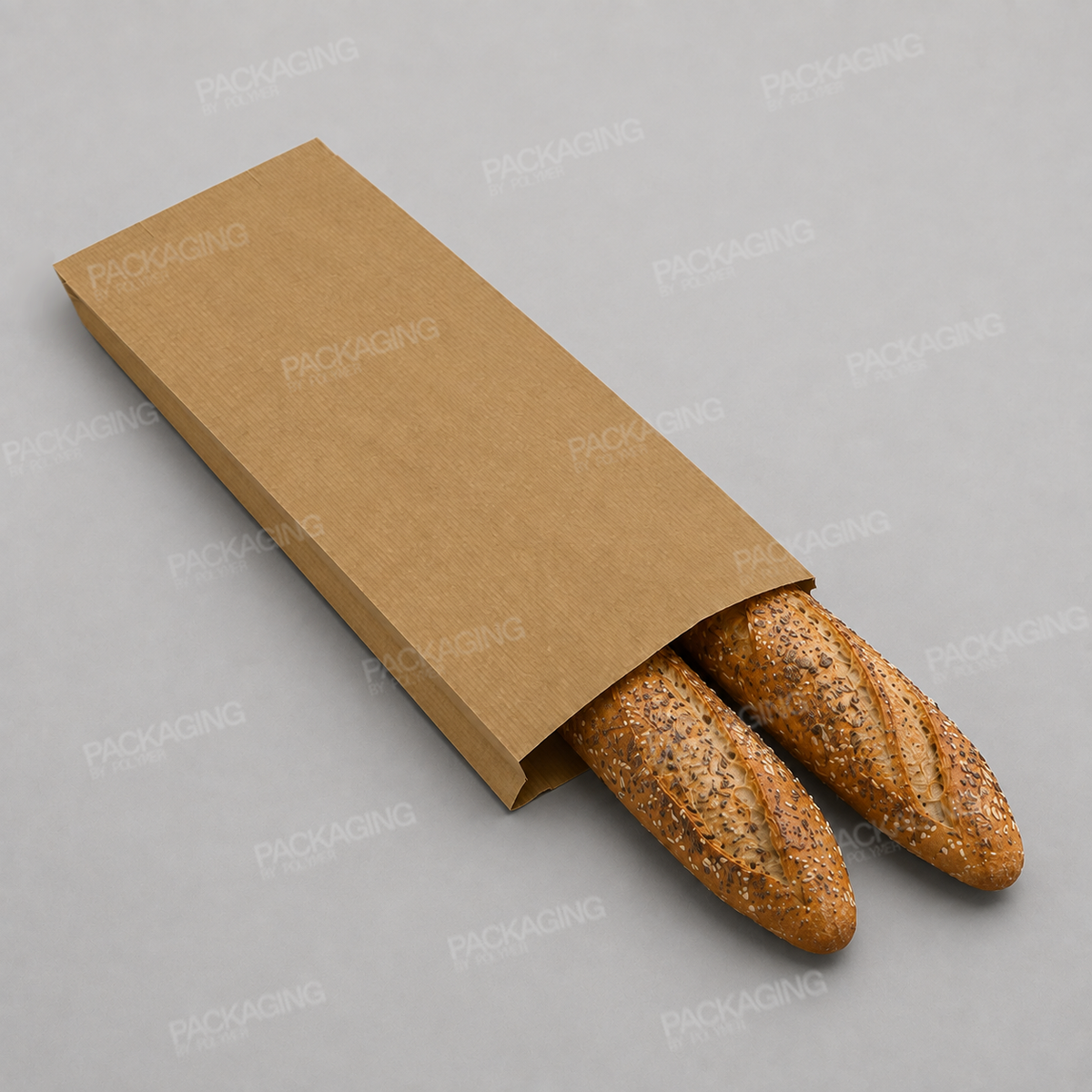 Kraft Ribbed Baguette Paper Bag - 5.5 x11.5inch