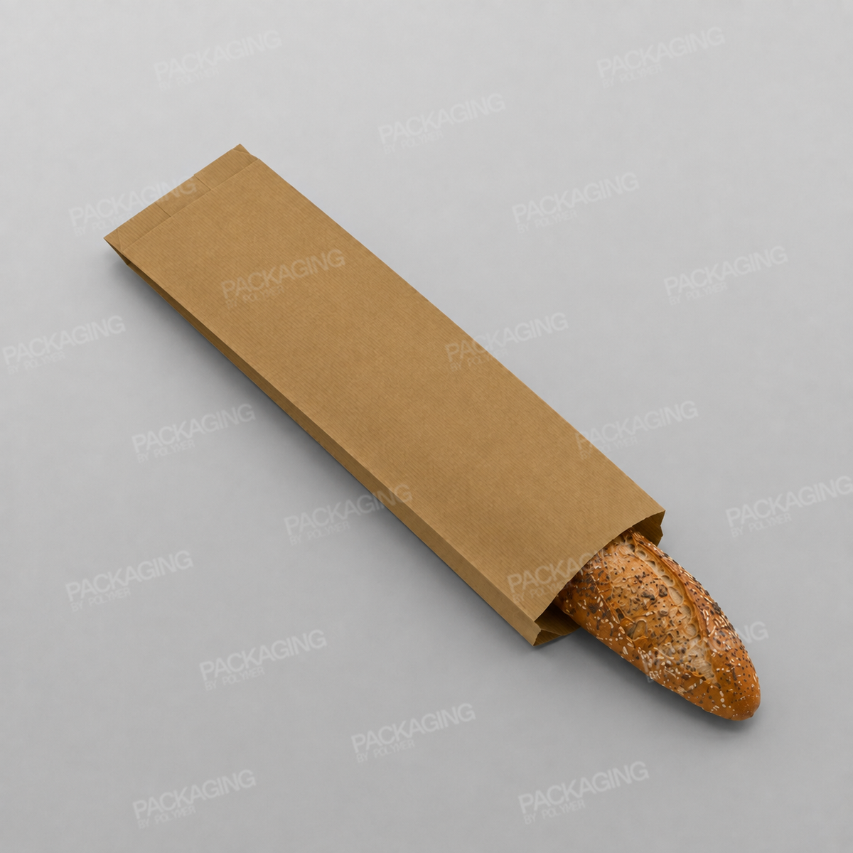 Kraft Ribbed Baguette Paper Bag - 4x6x13inch