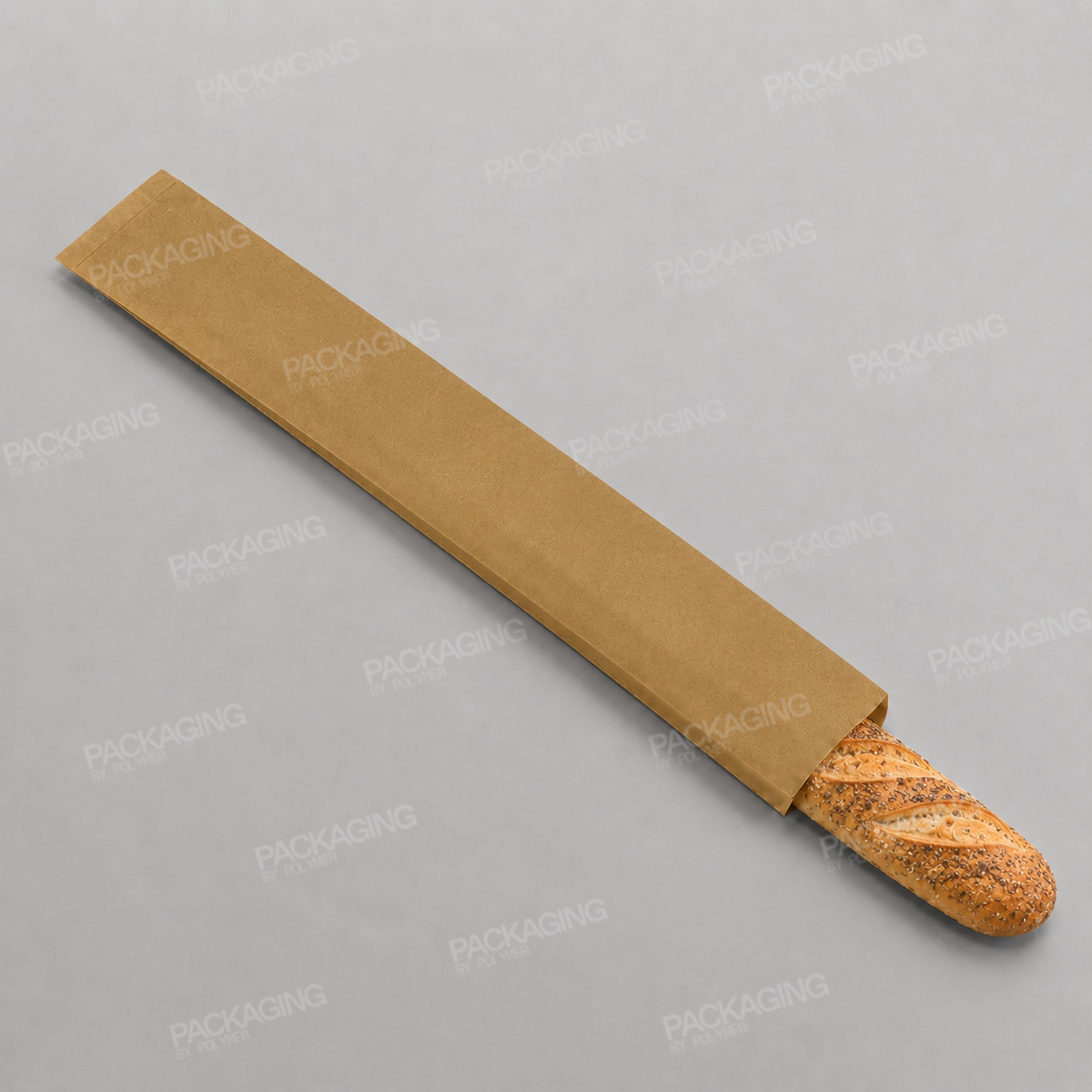 Ribbed Kraft Paper Bag - 4x6x26inch (French Stick)