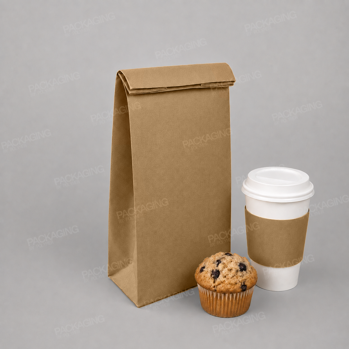 Brown Paper Grab Bag/ Take Away Bag, No Handles