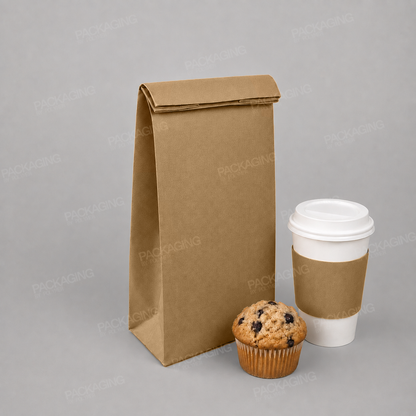 Brown Paper Grab Bag/ Take Away Bag, No Handles
