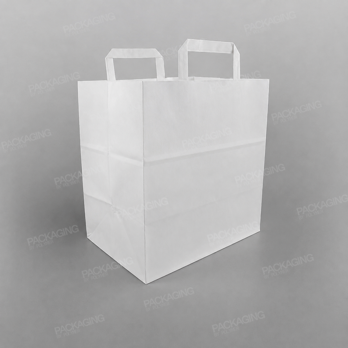 White Paper Carrier Bag Extra Wide