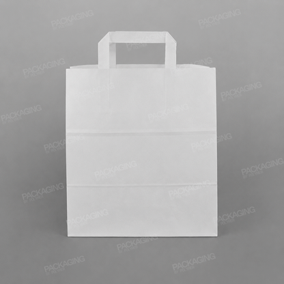 White Paper Carrier Bag Extra Wide