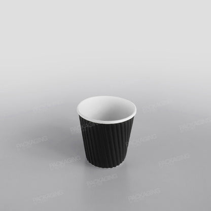 Black Ripple Paper Cup Hot