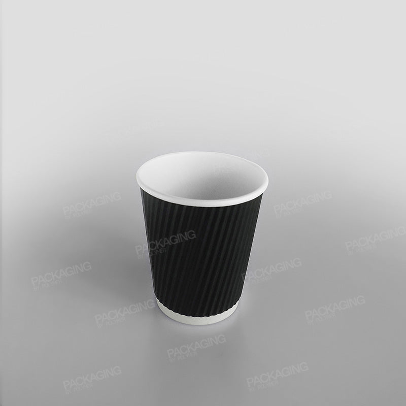 Black Ripple Paper Cup Hot