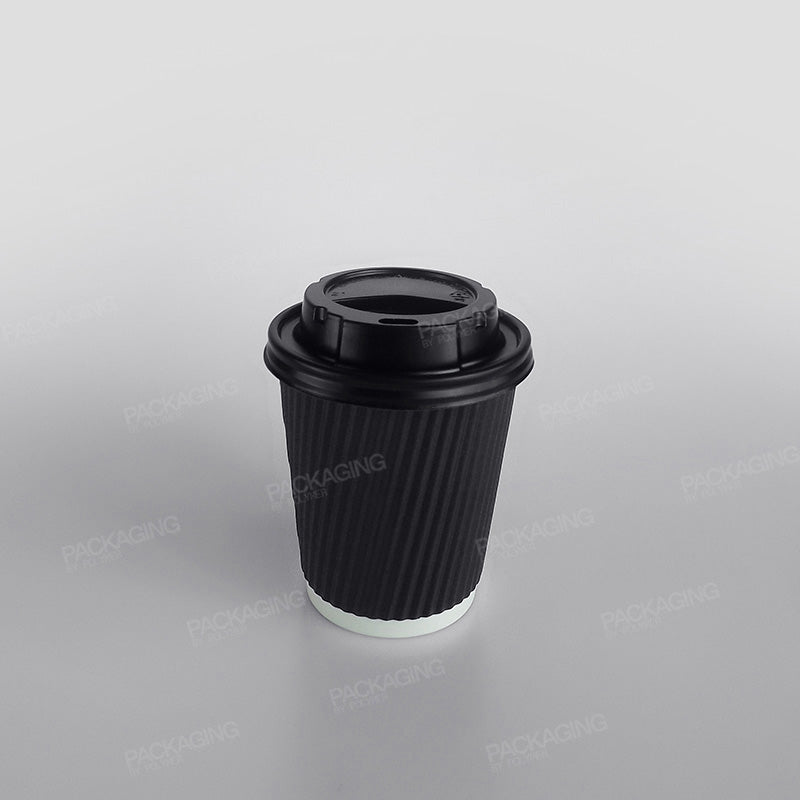 Black Ripple Paper Cup Hot