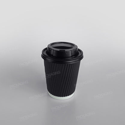 Black Ripple Paper Cup Hot