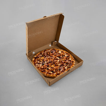 Brown Square Printed Pizza Box - Tasty Pizza
