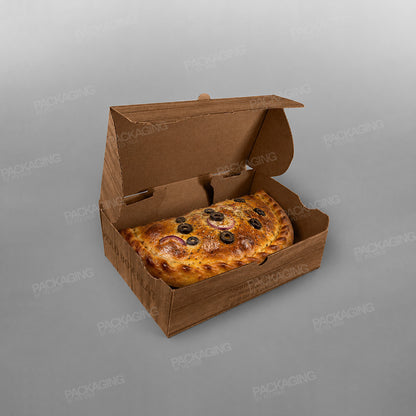 Brown Printed Calzone Box - Tasty Pizza [16 x 28 x 8inch]