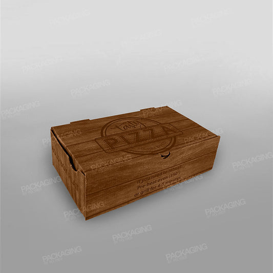 Brown Printed Calzone Box - Tasty Pizza [16 x 28 x 8inch]
