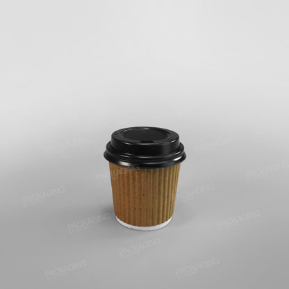 Somo Plastic Sip Through Lid Black - 4oz