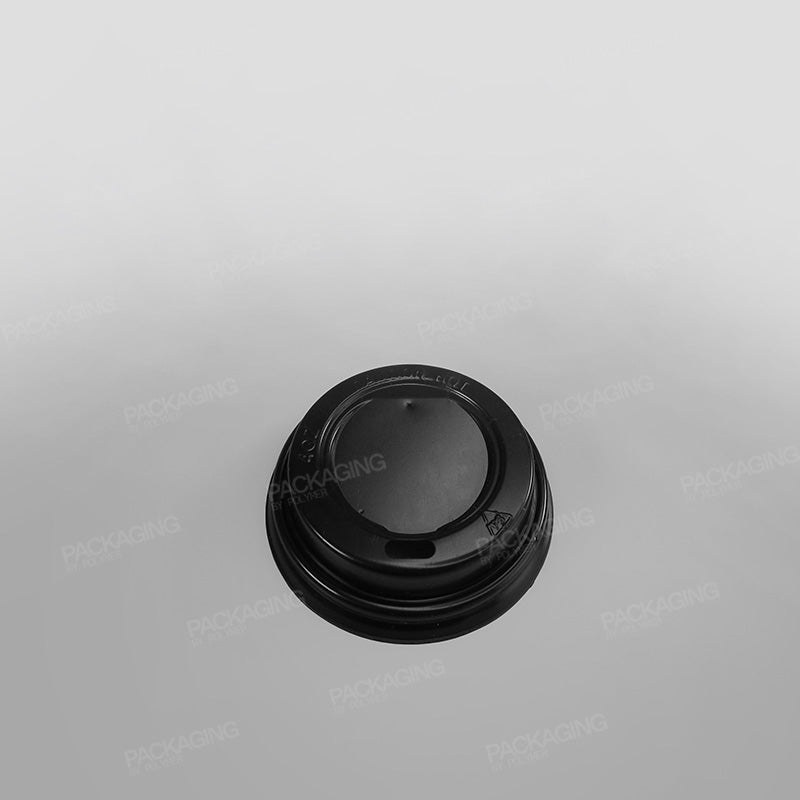 Somo Plastic Sip Through Lid Black - 4oz