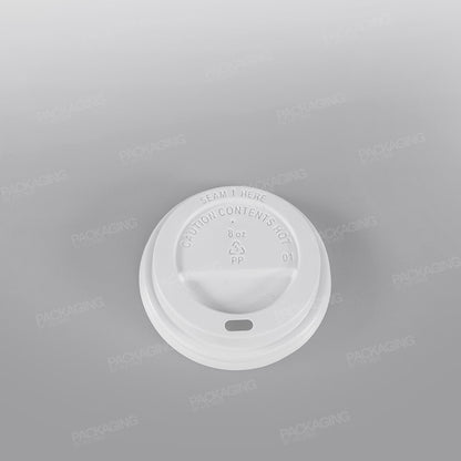 Hippo Hot Plastic Lid - White Domed