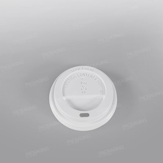 Hippo Hot Plastic Lid - White Domed